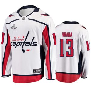 Washington Capitals Trikot #13 Jakub Vrana Weiß 2019 Stanley Cup
